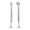 Thumbnail Image 1 of Diamond Bar Dangle Earrings 1/2 ct tw Round 14K White Gold