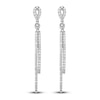 Thumbnail Image 2 of Diamond Bar Dangle Earrings 1/2 ct tw Round 14K White Gold