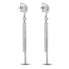 Thumbnail Image 2 of Diamond Bar Dangle Earrings 1/2 ct tw Round 14K White Gold