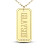 Thumbnail Image 1 of High-Polish Personalized Name Dog Tag Necklace 1/4 ct tw 14K Yellow Gold 22"