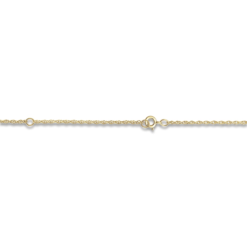 Main Image 3 of High-Polish Personalized Name Dog Tag Necklace 1/4 ct tw 14K Yellow Gold 22"