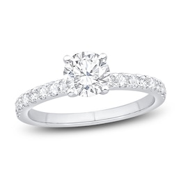 Diamond Engagement Ring 1-5/8 ct tw Round 14K White Gold