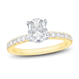 Diamond Engagement Ring 1-1/3 ct tw Oval 14K Yellow Gold