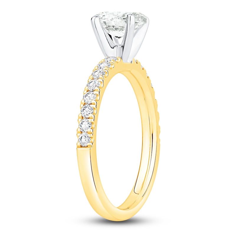 Main Image 2 of Diamond Engagement Ring 1-1/3 ct tw Oval 14K Yellow Gold