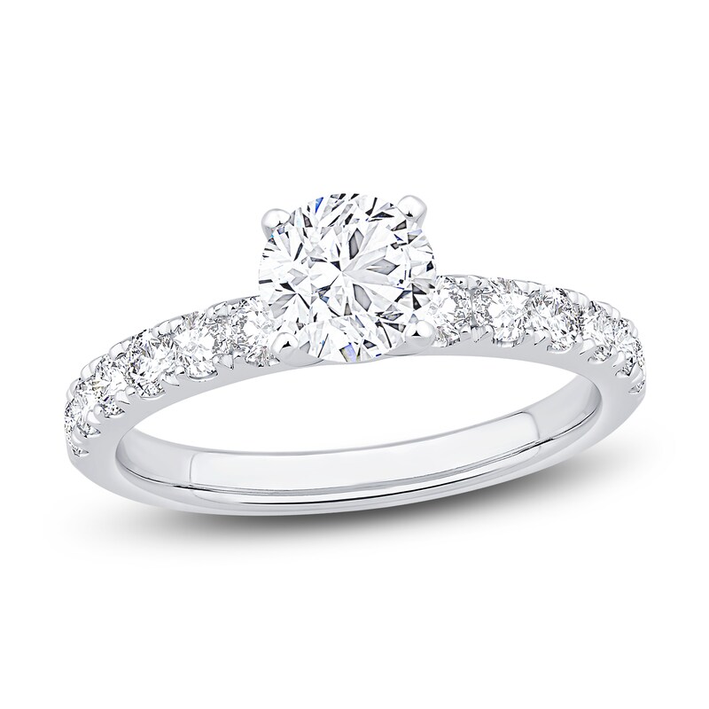 Main Image 1 of Diamond Engagement Ring 1-1/2 ct tw Round 14K White Gold