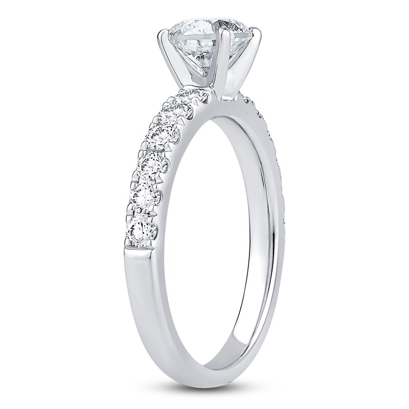 Main Image 2 of Diamond Engagement Ring 1-1/2 ct tw Round 14K White Gold