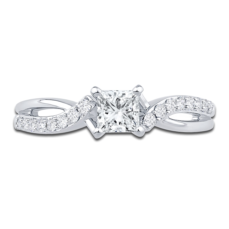 Main Image 3 of Diamond Engagement Ring 5/8 ct tw Princess 14K White Gold