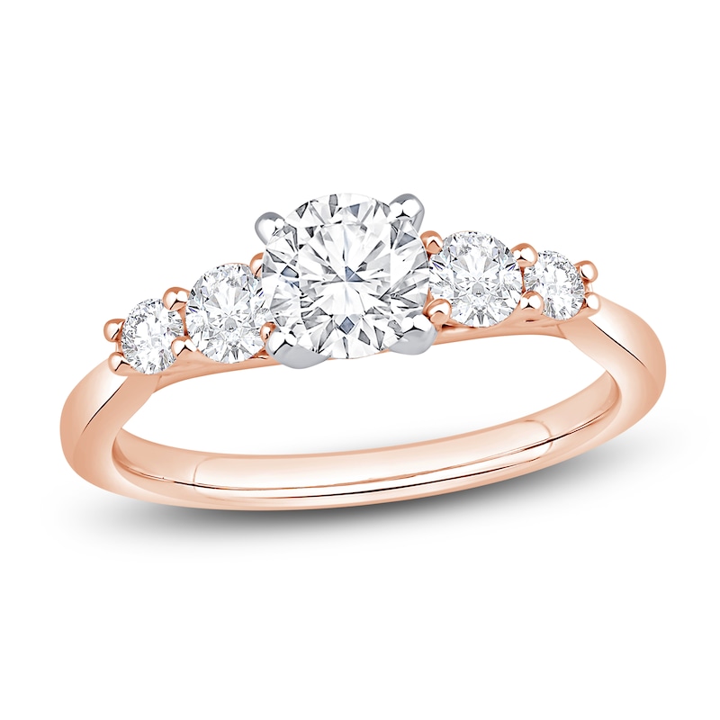 Diamond Engagement Ring 1-1/3 ct tw Round 14K Rose Gold