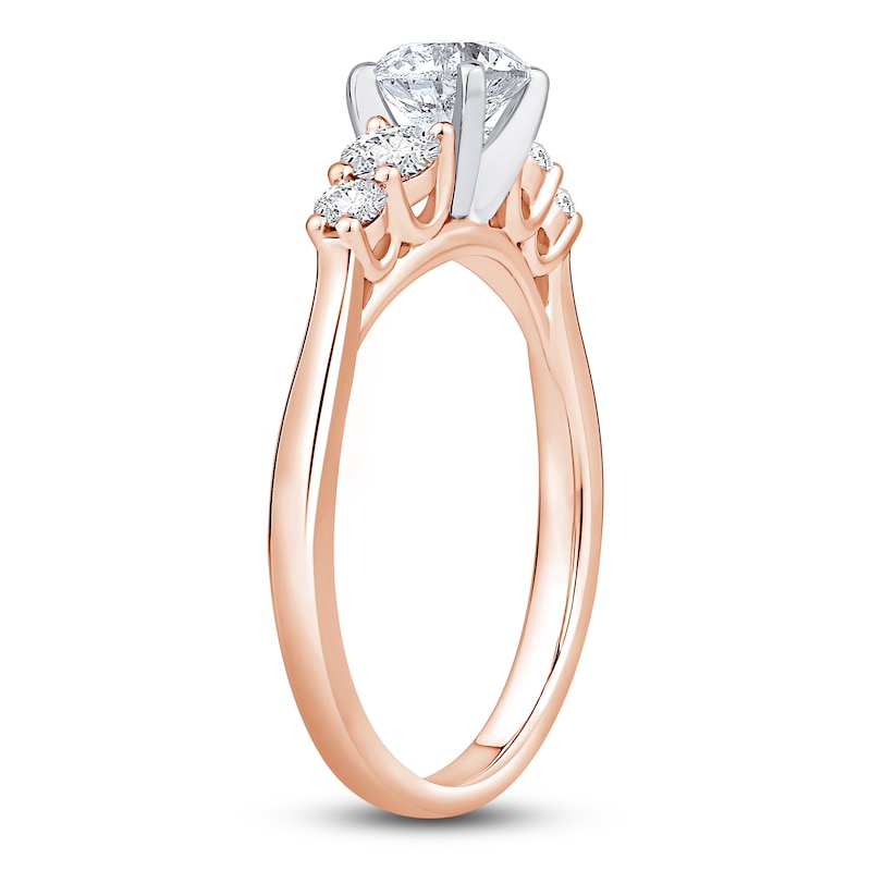Diamond Engagement Ring 1-1/3 ct tw Round 14K Rose Gold