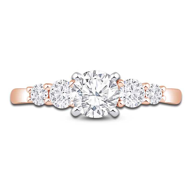 Main Image 3 of Diamond Engagement Ring 1-1/3 ct tw Round 14K Rose Gold