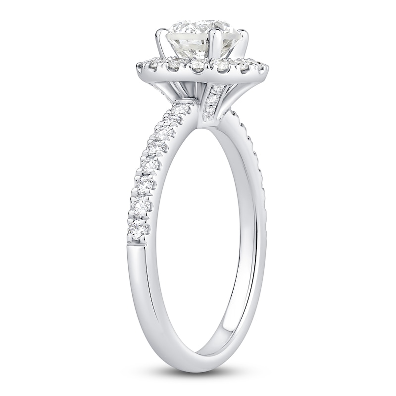 Main Image 2 of Diamond Engagement Ring 1-3/8 ct tw Round 14K White Gold