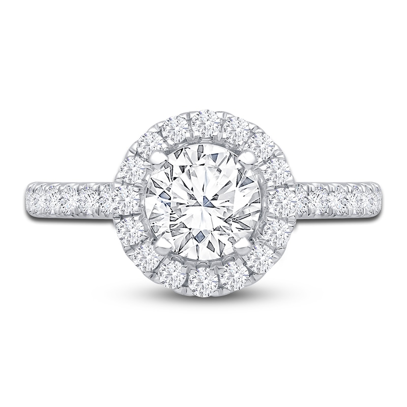 Main Image 3 of Diamond Engagement Ring 1-3/8 ct tw Round 14K White Gold