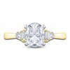 Thumbnail Image 3 of Diamond Engagement Ring 1-1/8 ct tw Oval/Baguette/ Round 14K Yellow Gold
