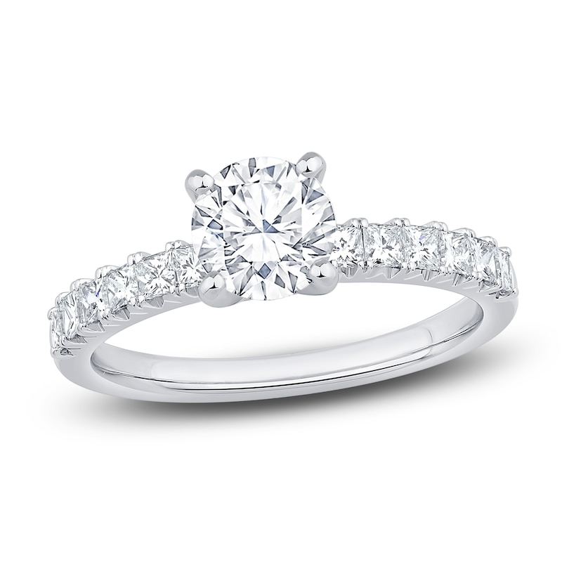 Main Image 1 of Diamond Engagement Ring 1-1/8 ct tw Round 14K White Gold