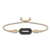 Thumbnail Image 1 of Black Diamond Paperclip Link Bolo Bracelet 3/8 ct tw 14K Yellow Gold 9.5"