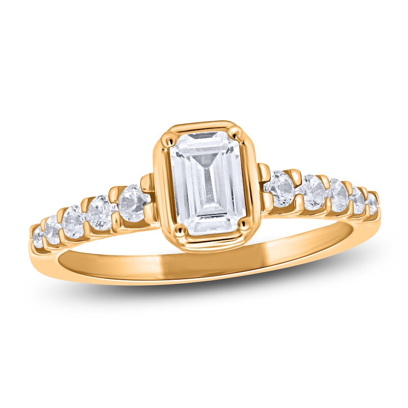 Main Image 1 of Emerald-Cut Diamond Engagement Ring 5/8 ct tw 14K Yellow Gold