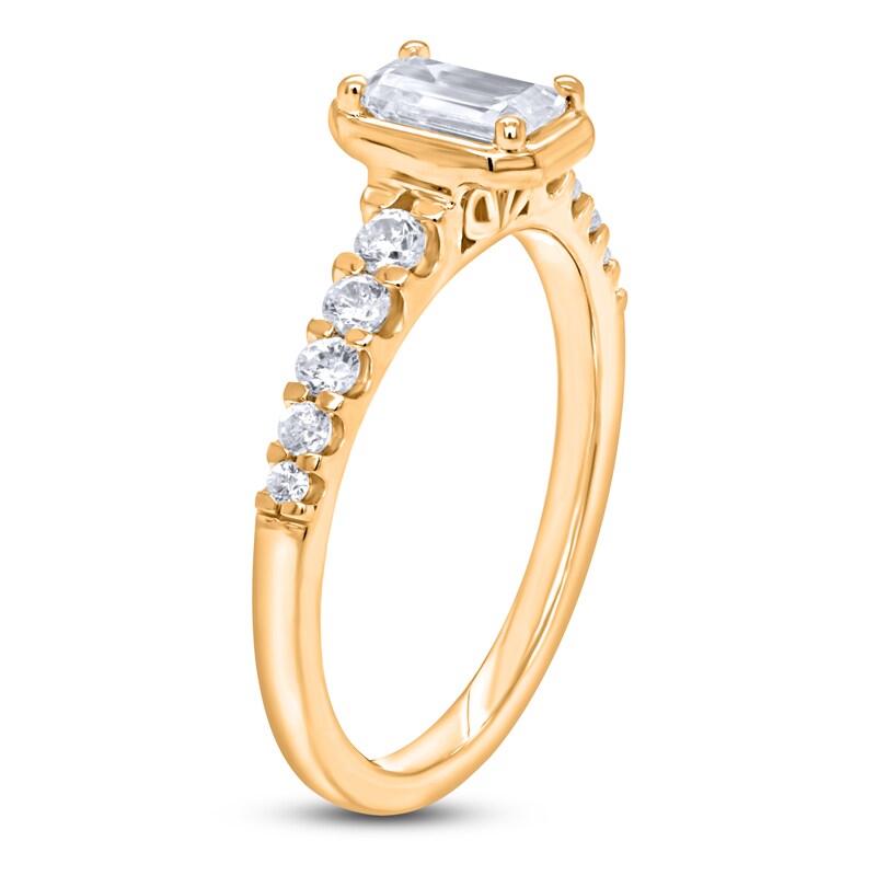 Main Image 2 of Emerald-Cut Diamond Engagement Ring 5/8 ct tw 14K Yellow Gold