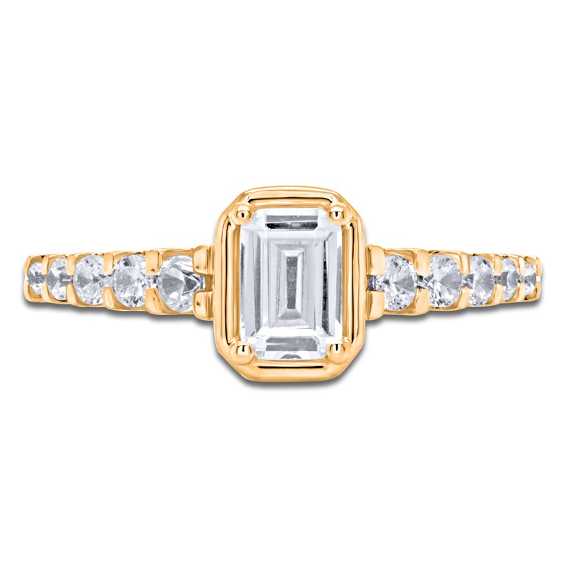 Main Image 3 of Emerald-Cut Diamond Engagement Ring 5/8 ct tw 14K Yellow Gold