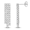 Thumbnail Image 2 of Diamond Three-Row Earrings 2 ct tw 14K White Gold