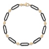 Thumbnail Image 1 of Black Diamond Paperclip Bracelet 1-1/5 ct tw 14K Yellow Gold 7"