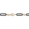 Thumbnail Image 3 of Black Diamond Paperclip Bracelet 1-1/5 ct tw 14K Yellow Gold 7"