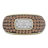 Thumbnail Image 3 of Men's Brown & White Multi-Diamond Fashion Ring 1-1/2 ct tw 10K Yellow Gold