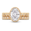 Thumbnail Image 3 of Oval & Round-Cut Lab-Grown Diamond Wedding Ring 2-1/3 ct tw 14K Yellow Gold