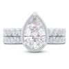Thumbnail Image 3 of Pear & Round-Cut Lab-Grown Diamond Wedding Ring 2-1/3 ct tw 14K White Gold
