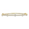 Thumbnail Image 1 of Diamond Clover Station Flex Bangle Bracelet 3/8 ct tw 10K Yellow Gold
