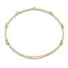Thumbnail Image 3 of Diamond Clover Station Flex Bangle Bracelet 3/8 ct tw 10K Yellow Gold