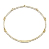 Thumbnail Image 2 of Diamond Clover Station Flex Bangle Bracelet 3/8 ct tw 10K Yellow Gold