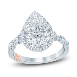 Pnina Tornai Princess, Marquise & Baguette-Cut Diamond Engagement Ring 1-1/2 ct tw 14K White Gold