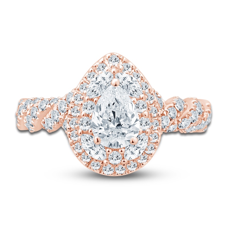 Main Image 3 of Pnina Tornai Pear, Marquise & Round-Cut Diamond Engagement Ring 1-3/8 ct tw 14K Rose Gold