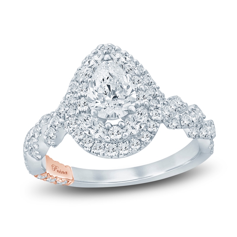 Main Image 1 of Pnina Tornai Pear, Marquise & Round-Cut Diamond Engagement Ring 1-3/8 ct tw 14K White Gold