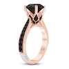 Thumbnail Image 1 of Pnina Tornai Black Round Diamond Engagement Ring 3-3/8 ct tw 14K Rose Gold