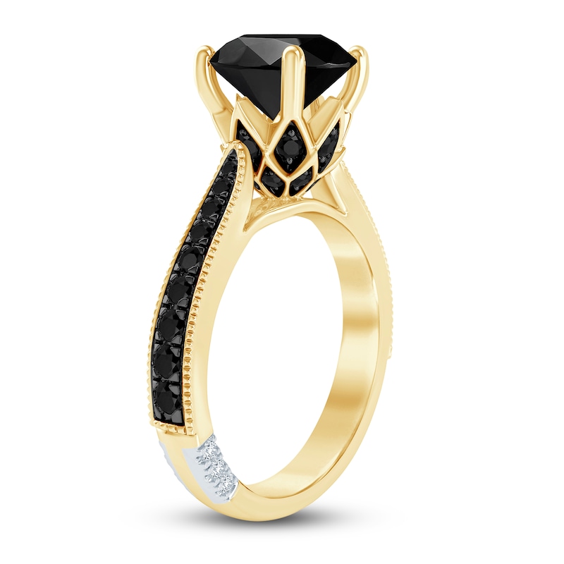 Main Image 2 of Pnina Tornai Black Diamond Engagement Ring 3-3/8 ct tw 14K Yellow Gold