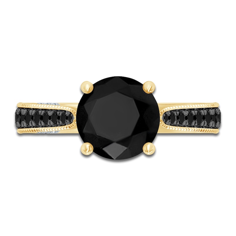 Main Image 3 of Pnina Tornai Black Diamond Engagement Ring 3-3/8 ct tw 14K Yellow Gold