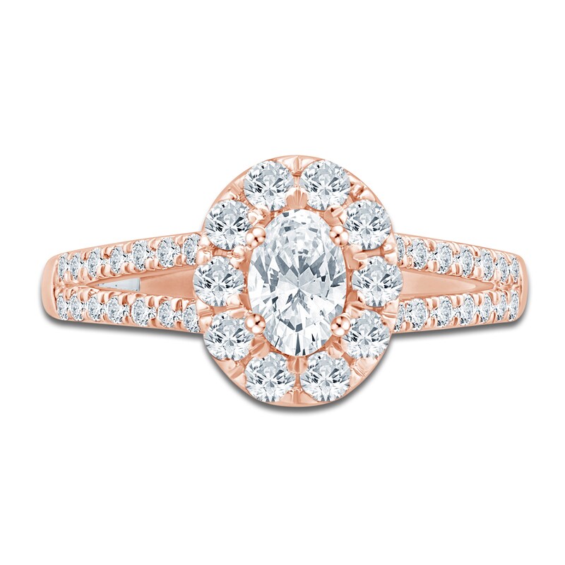 Main Image 3 of Pnina Tornai Oval & Round-Cut Diamond Engagement Ring 1-1/8 ct tw 14K Rose Gold