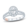 Thumbnail Image 1 of Pnina Tornai Oval & Round-Cut Diamond Engagement Ring 1-1/8 ct tw 14K White Gold