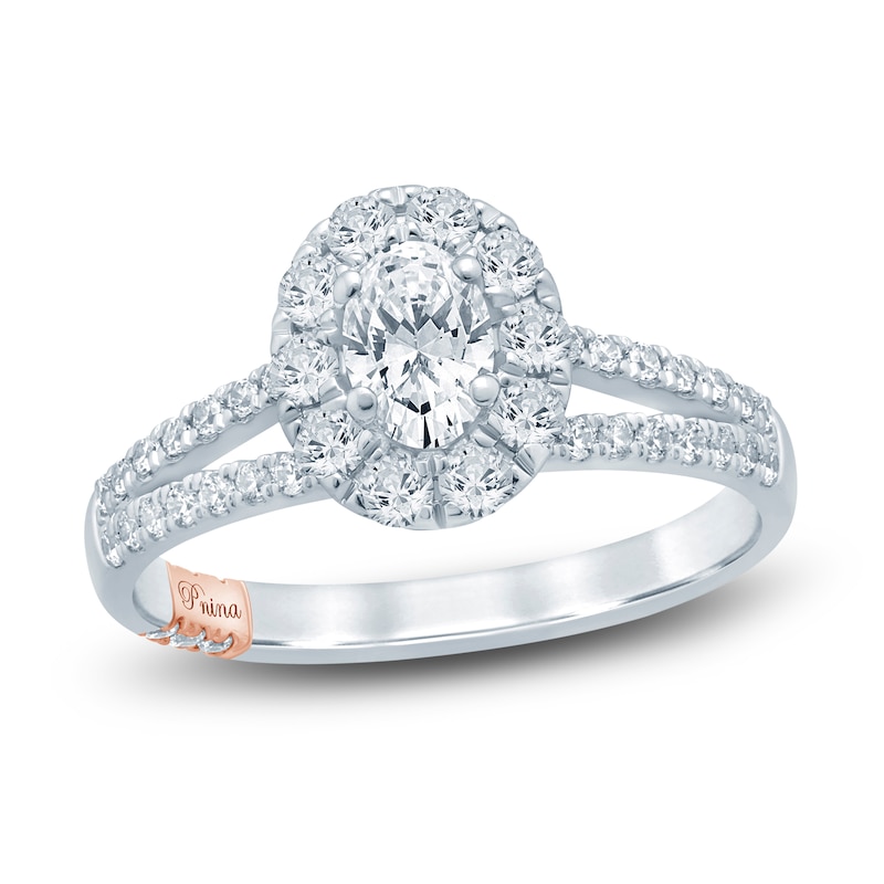 Main Image 1 of Pnina Tornai Oval & Round-Cut Diamond Engagement Ring 1-1/8 ct tw 14K White Gold