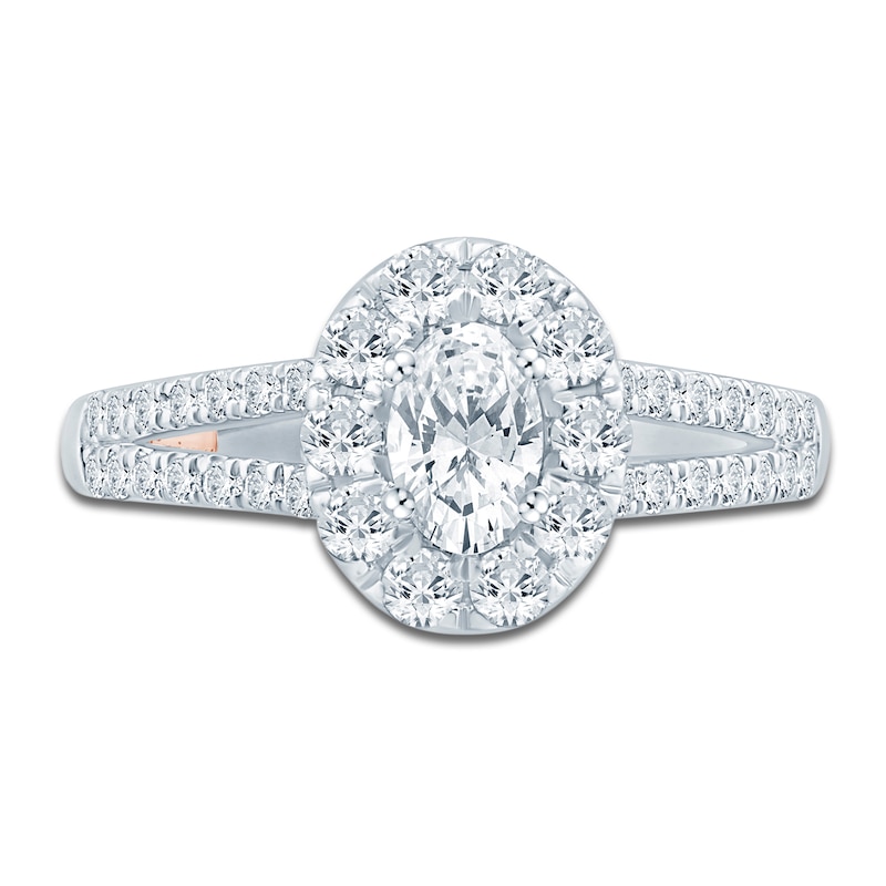 Main Image 3 of Pnina Tornai Oval & Round-Cut Diamond Engagement Ring 1-1/8 ct tw 14K White Gold