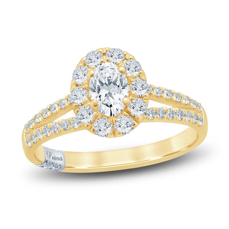 Main Image 1 of Pnina Tornai Oval & Round-Cut Diamond Engagement Ring 1-1/8 ct tw 14K Yellow Gold