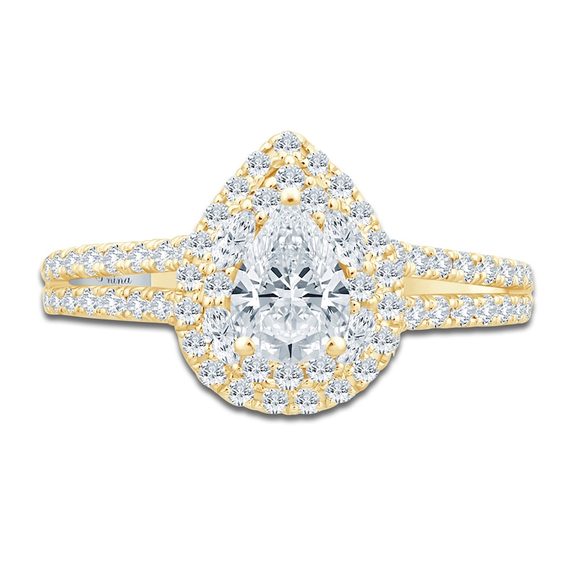 Main Image 3 of Pnina Tornai Pear, Round & Marquise-Cut Diamond Engagement Ring 1-1/4 ct tw 14K Yellow Gold