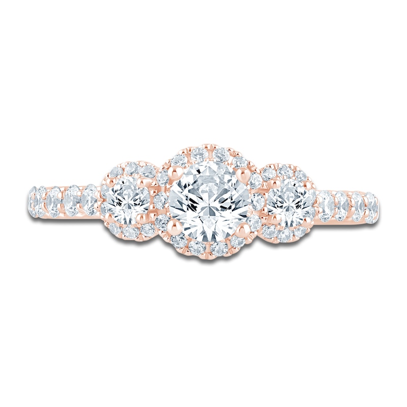 Main Image 3 of Pnina Tornai Round Diamond 3-Stone Engagement Ring 1-1/5 ct tw 14K Rose Gold