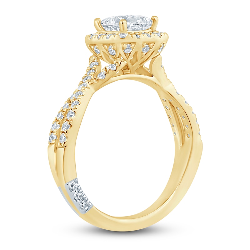 Pnina Tornai Princess & Round-Cut Diamond Engagement Ring 1-1/4 ct tw ...
