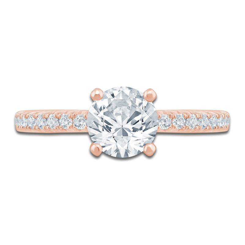 Main Image 3 of Pnina Tornai Round Diamond Engagement Ring 1-1/4 ct tw 14K Rose Gold