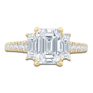 Pnina Tornai Emerald & Round-Cut Diamond Engagement Ring 2-7/8 ct tw ...