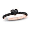 Thumbnail Image 0 of Pnina Tornai Black Diamond Heart-cut Engagement Ring 1 ct tw 14K Rose Gold
