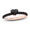 Thumbnail Image 1 of Pnina Tornai Black Diamond Heart-cut Engagement Ring 1 ct tw 14K Rose Gold