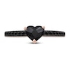 Thumbnail Image 3 of Pnina Tornai Black Diamond Heart-cut Engagement Ring 1 ct tw 14K Rose Gold